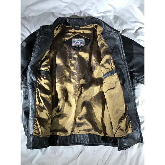 Watershed by William Harry Black Lamb Skin Leather Jacket - Picture 4 of 10